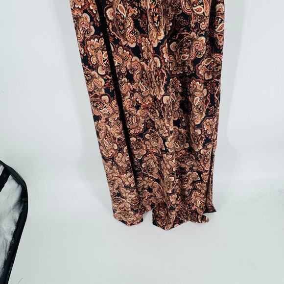 Nili Lotan x Target Brown Paisley Slip Midi Dress Women’s Size Large - Picture 6 of 11